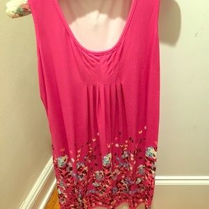 Pink dress with flowers